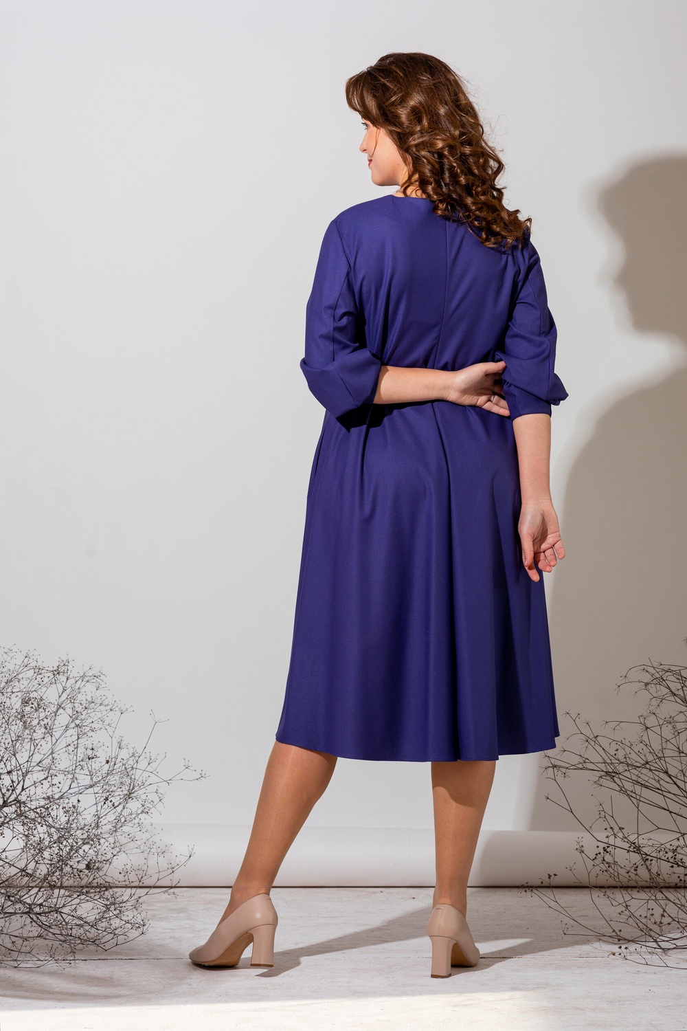 *Платье "Пеликан" plus size фиолет 099._fiolet фото