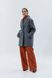Пальто-жакет в чоловічому стилі з тонкої вовни сіро-помаранчова клітина 093_gray_orange_check фото 1