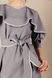 *Сукня "Пелерина" сіра з білим кантом+ 092a_dress_gray_gray фото 9