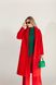 Red thick wool coat