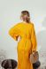 Сукня з італійської віскози з кантом та V-подібною горловиною колір манго 022_mango фото 5