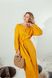 Сукня з італійської віскози з кантом та V-подібною горловиною колір манго 022_mango фото 4